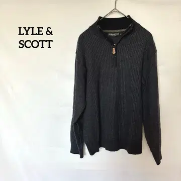 LYLE & SCOTT 니트 스웨터 M 네이비 울 혼방