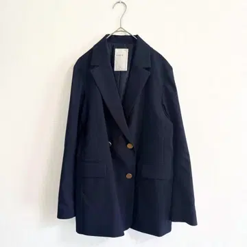 NOBLE 더블 브레스트 테일러드 자켓 네이비