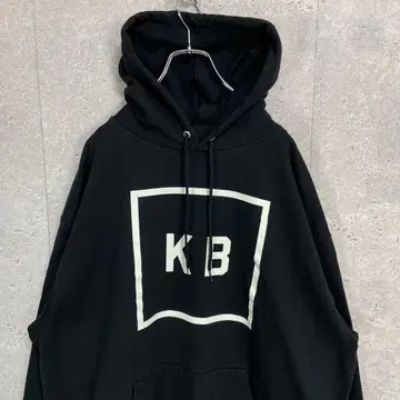 챔피온 로고 프린트 블랙 후드 맨투맨 빅사이즈 2XL