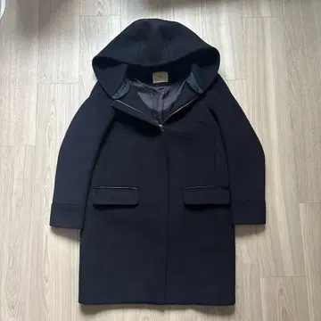이에나 IENA 노카라 후드 코트 네이비 36