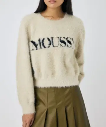 MOUSSY 로고 퍼 니트
