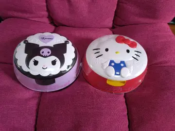 헬로키티 쿠로미 페이스 모양 케이스입 습윤 티슈 2개 세트