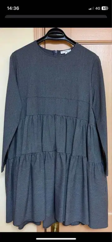 yori 웜 티어드 원피스 그레이 38