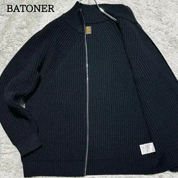 새상품급 바토너 시그니처 드라이버즈 니트 자켓 지퍼 블랙 1