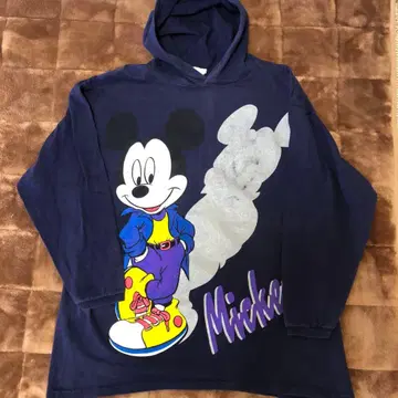 90s 미키마우스 빈티지 롱 슬리브 후드티