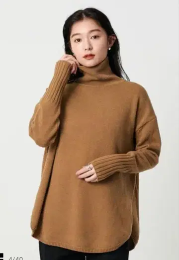 새상품 MARW UNITED ARROWS 루즈 터틀넥 니트 모카