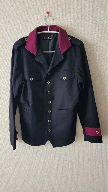 밀리터리풍 자켓 네이비 마룬