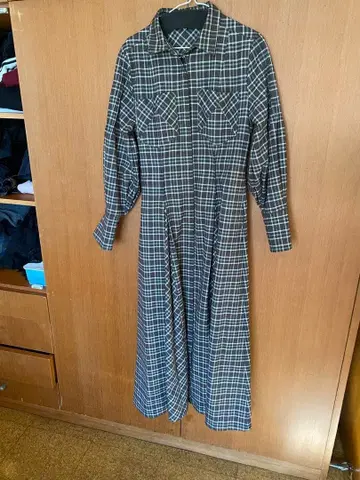 하립투 체크 원피스