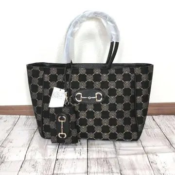 앙코키누/카드 홀더 부착 비트 핸드백 모노그램 프린트