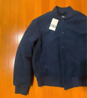 ZARA 바시티 자켓 다크 네이비