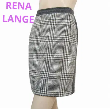 RENA LANGE 레나 랑게 체크 트위드 타이트 스커트 빅 사이즈 42