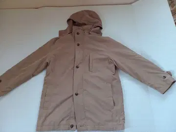 후드 부착 베이지 나일론 자켓