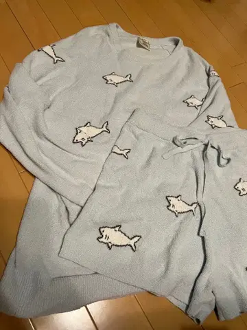 gelato pique 긴팔 x 하프 팬츠 셋업 상어 샤크