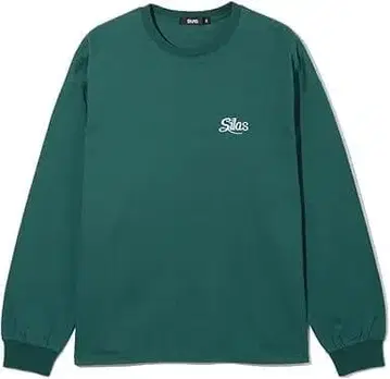 M 사이즈 SILAS 사이러스 스크립트 로고 긴팔 T셔츠 그린