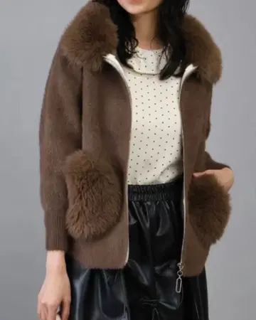 복슬복슬 에코 퍼 가디건