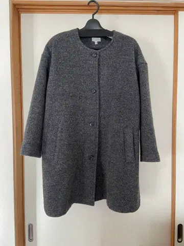 그레이 울 코트 일본제 프리 사이즈