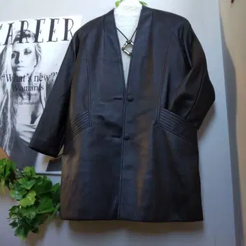 SOPHISCATED 블랙 가죽 자켓 루즈핏 프리 사이즈