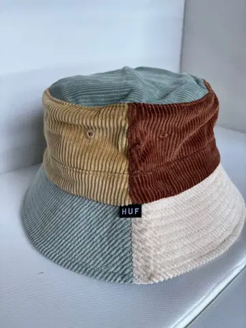 HUF 코듀로이 버킷햇 패치워크