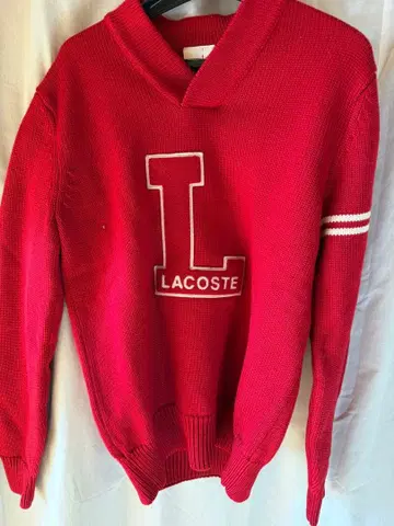 LACOSTE 빨간색 니트 스웨터 사이즈 3