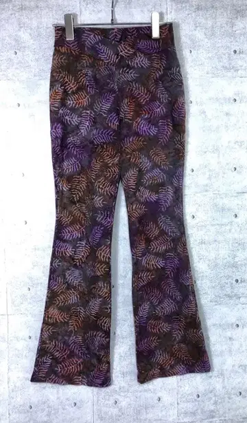 00s 고어 레이브 구제 의류 MALAIKA 올 패턴 사이키 플레어 팬츠