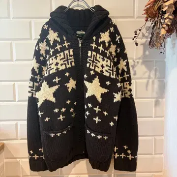 폴스미스 별 스타 풀 집업 브라운 울 코위찬 니트