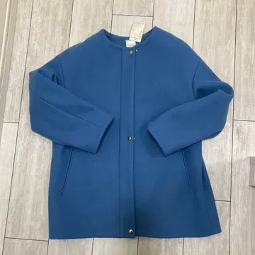 블루 노카라 자켓 프리 사이즈