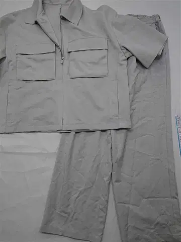 모노마트 셋업 반팔 자켓 & 팬츠 그레이 계열 남성용 M 사이즈