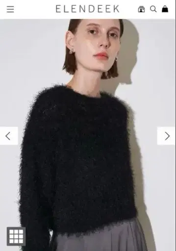 새상품 택 포함 ELENDEEK 샤기얀 니트 F 사이즈 블랙