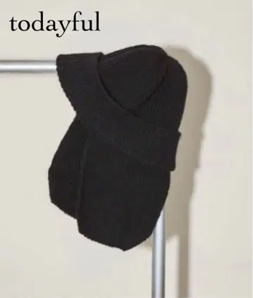 투데이풀 todayful 플라이트 캡 니트 모자 블랙