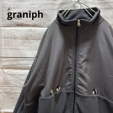 graniph 롤링 팬더 플리스 자켓 블루종 자수 XL