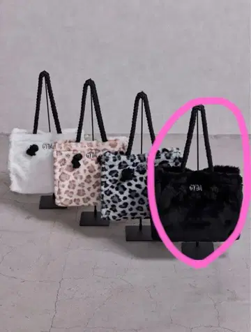 GYDA 에코 퍼 로프 M 토트 BAG 블랙 갸루 귀여운 푹신푹신