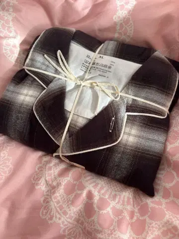 무인양품 플란넬 남성용 파자마 (셔츠+바지)