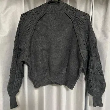 ZARA 긴팔 니트 스웨터 상의 그레이