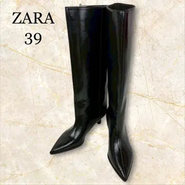 ZARA 자라 롱 부츠 힐 39