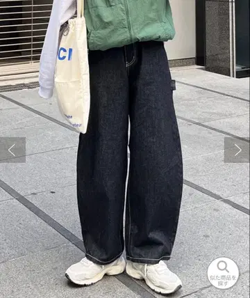 [ 새상품급 ] CPCM 커브 페인터 데님 팬츠 네이비 M