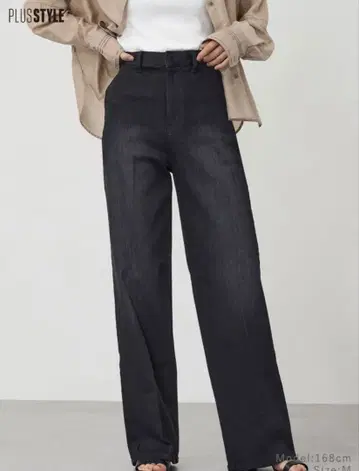 PLST 와이드 데님 S NAVY