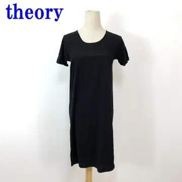 theory 띠어리 반팔 튜닉 블랙 울 100% 2 C4019