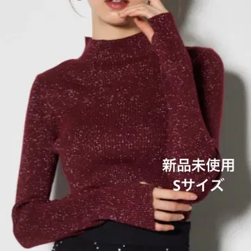 rienda 리엔다 썸홀 워셔블 하이넥 니트탑