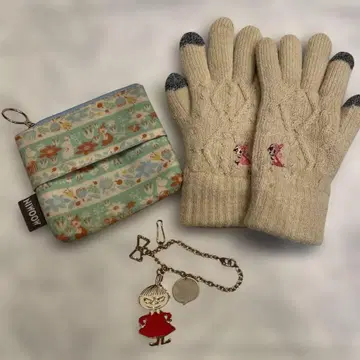 리틀 미이 장갑과 파우치와 키링 세트