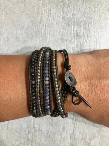 CHANLUU 루 팔찌 블랙 골드 네이비 3연~5연