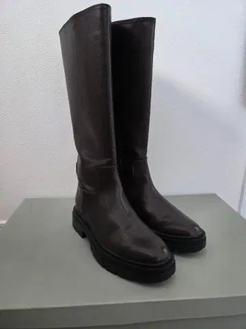 새상품 green lavel relaxing 다크 브라운 롱 부츠 S