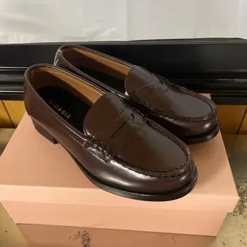 여성용 브라운 로퍼 23.0cm