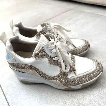 diana 화이트 글리터 스니커즈