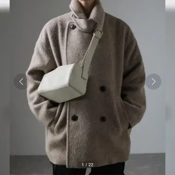 SALON adam et rope 샴브레이 샤기 P 코트