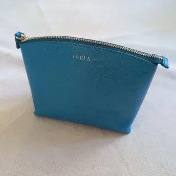FURLA 가죽 파우치 터콰이즈 블루