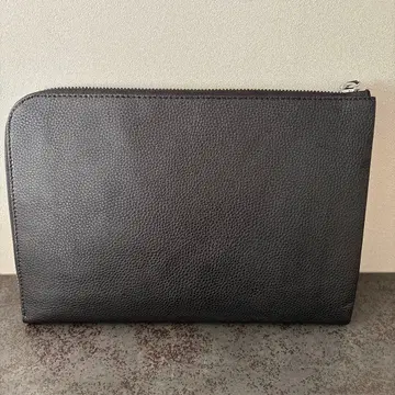 UNITED ARROWS 블랙 가죽 클러치백