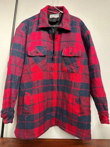 레트로 새상품급 EUROPE 체크 패딩 자켓 빨검