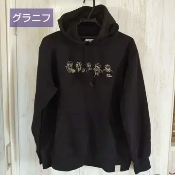 [그라니프] 나이스 미들 캐릭터 자수 블랙 후드티 Lv