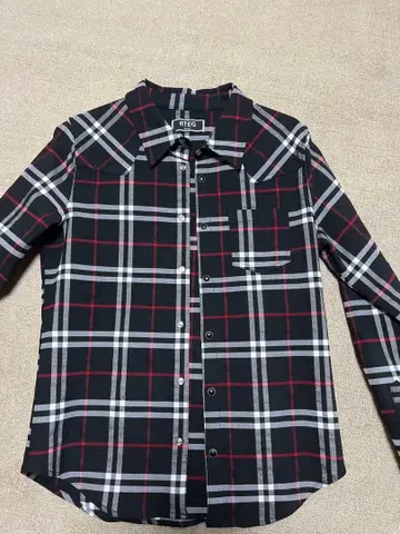 RTEG 체크 무늬 긴팔 셔츠