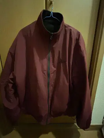 MSG 버건디 & 블랙 풀 지퍼 자켓